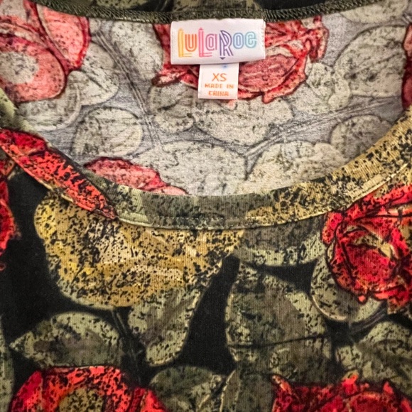 LuLaRoe Julia Rose Print Dress - Picture 1 of 9